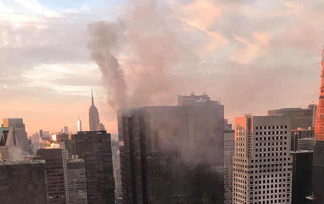 В Нью-Йорке загорелось здание Trump Tower, есть пострадавшие